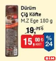 M.Z EGE DÜRÜM ÇİĞ KÖFTE 180 G